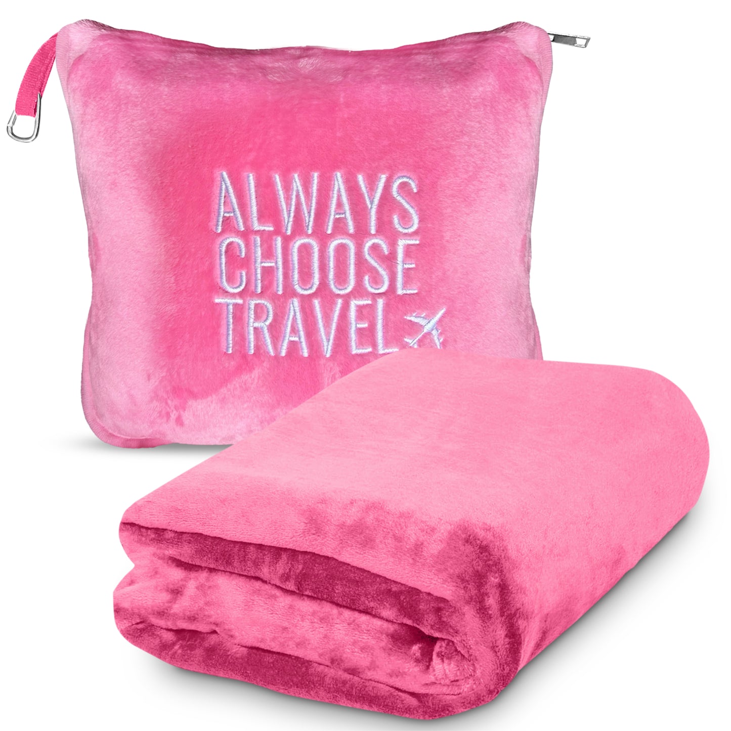 ACT 2-in-1 Travel Blanket - Pink