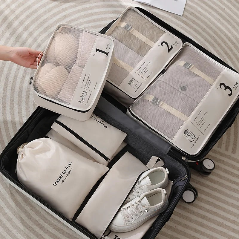 7 Set Packing Cubes Travel Essentials-ForWanderers