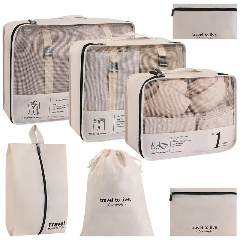 7 Set Packing Cubes Travel Essentials-ForWanderers