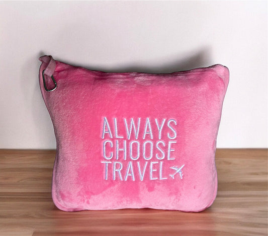 ACT 2-in-1 Travel Blanket - Pink